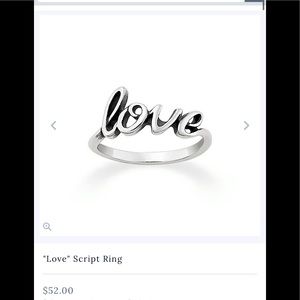 James Avery “Love” script ring